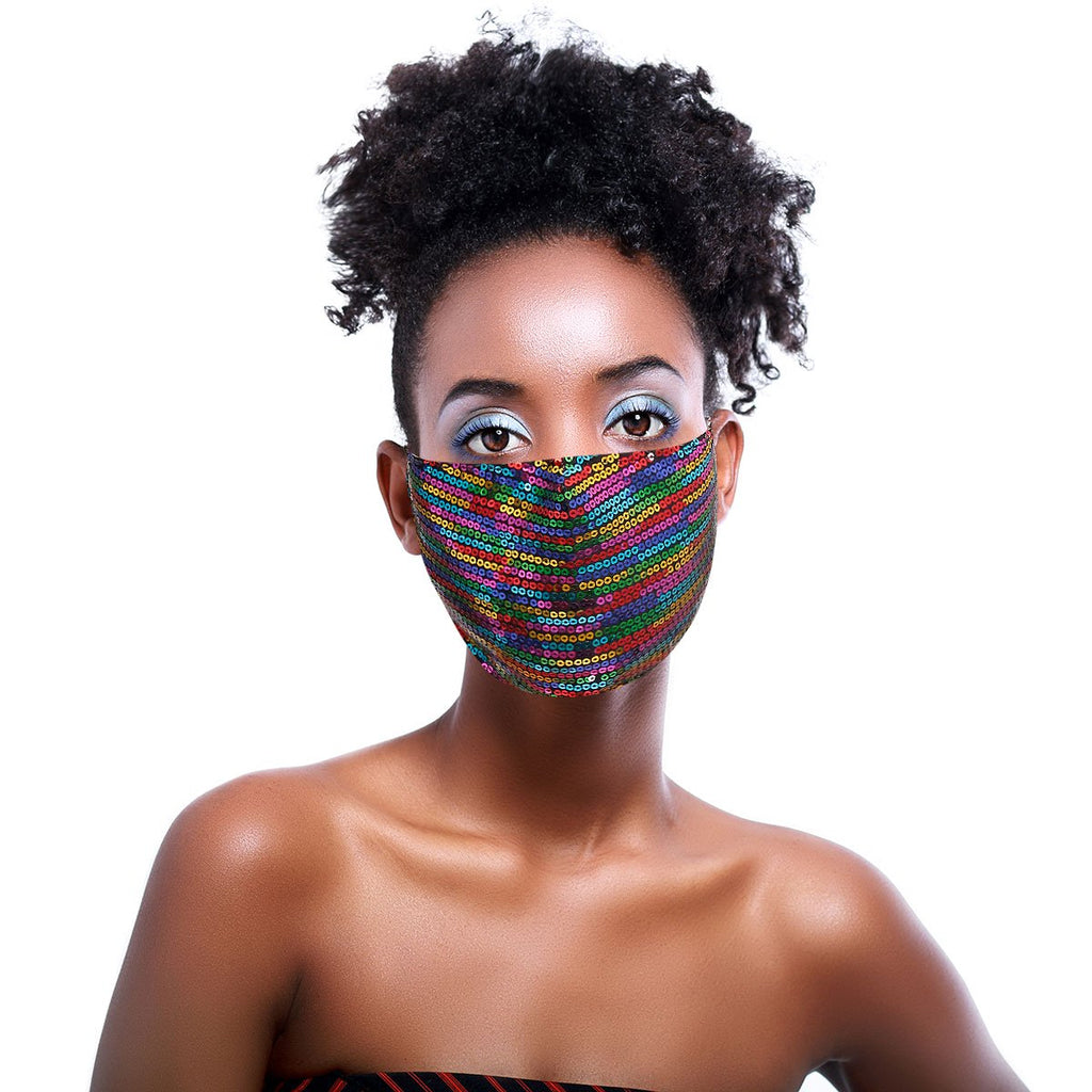 Multi Color Sequin Face Mask