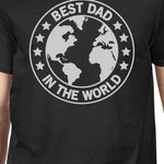 World Best Dad Mens Black Round Neck Tee Unique