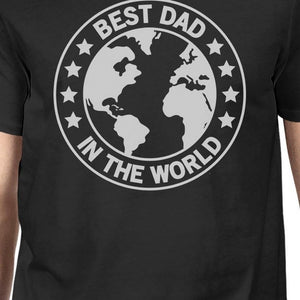 World Best Dad Mens Black Round Neck Tee Unique