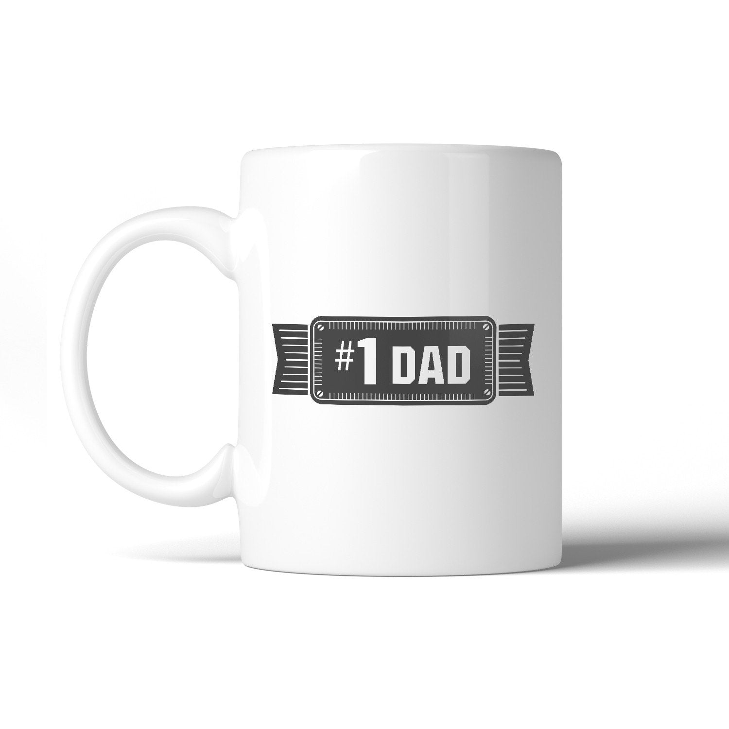 #1 Dad Ceramic Coffee Mug Unique Vintage Design