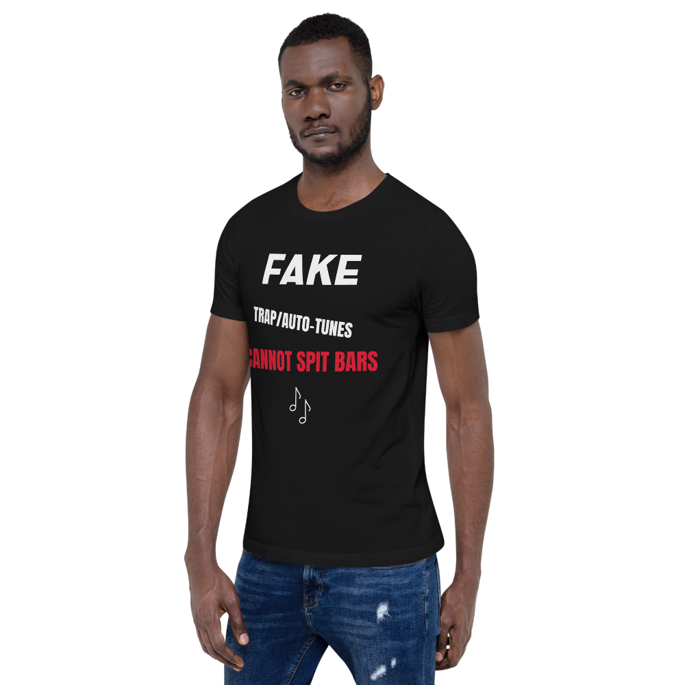 Short-Sleeve Unisex T-Shirt, Fake, Spit Bars.