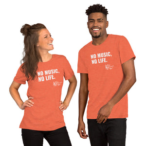 Unisex t-shirt. No Music No Life